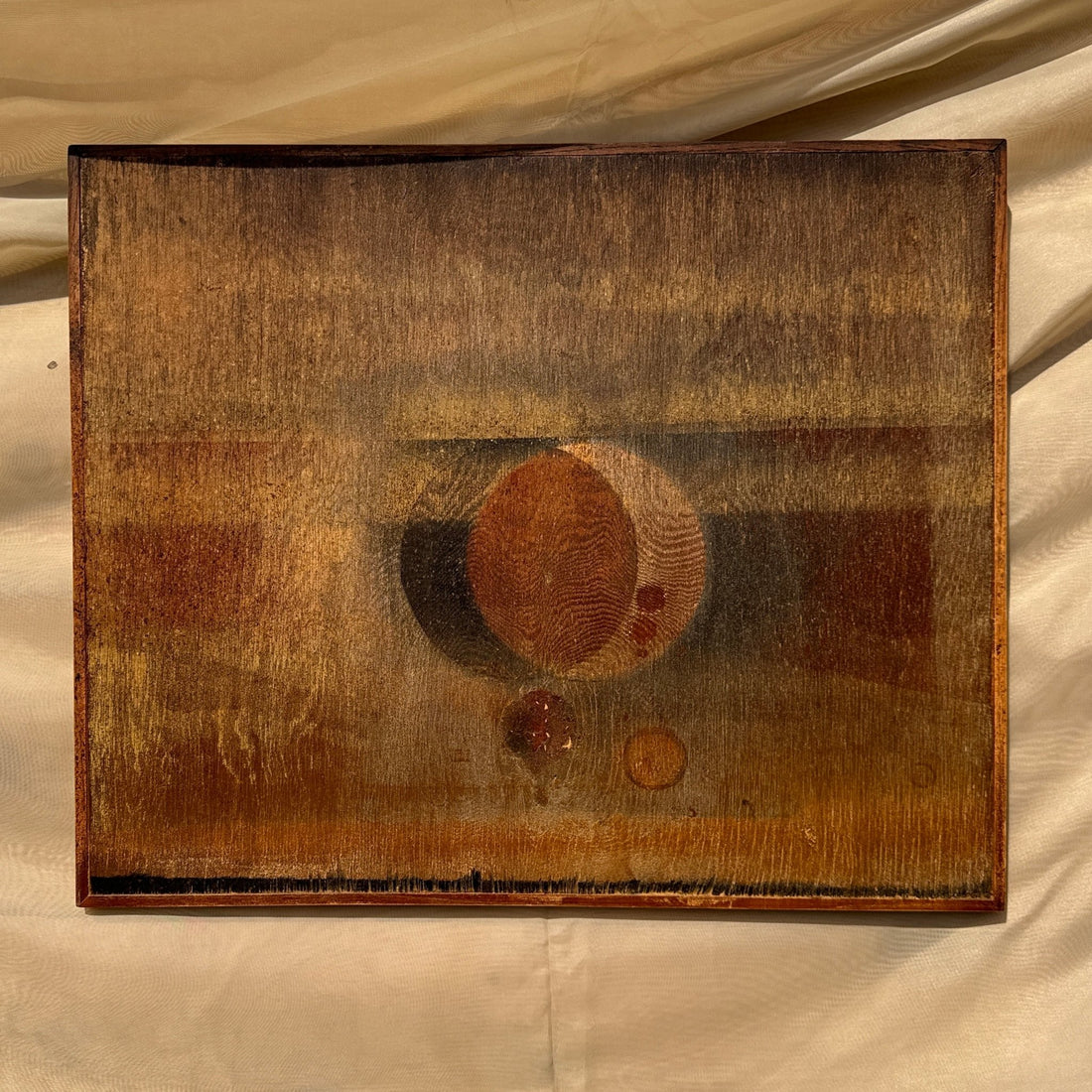 Vintage Graphic Stencil Art On Wood - Monte Visión