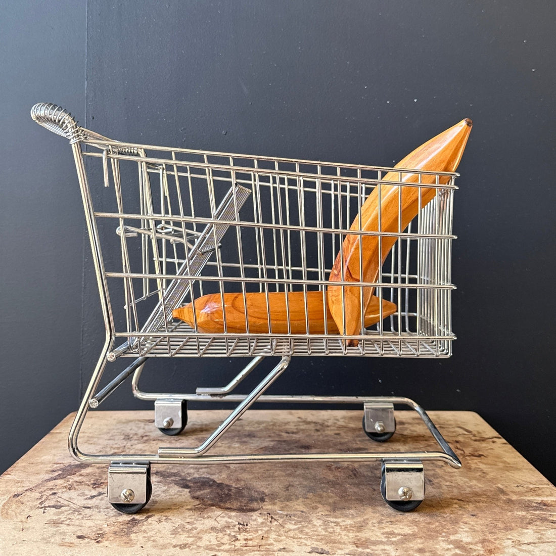 Vintage Hand-Made Wood Bananas- Set of 2 - Monte Visión