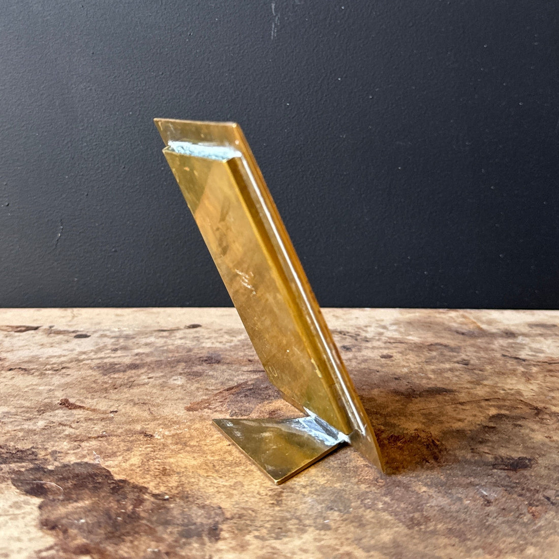 Vintage Italian Gabriella Crespi Christian Dior Brass Half Moon Frame - Monte Visión