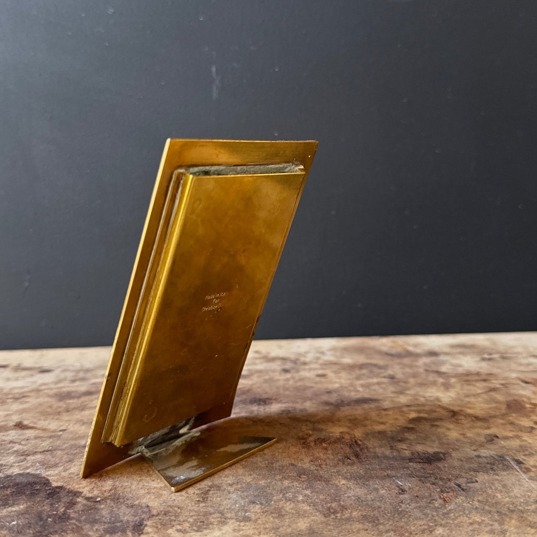 Vintage Italian Gabriella Crespi Christian Dior Brass Half Moon Frame - Monte Visión