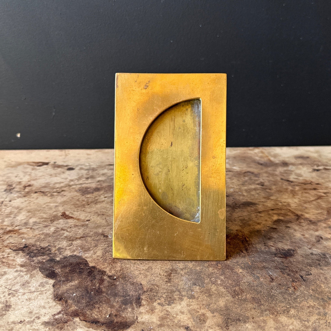 Vintage Italian Gabriella Crespi Christian Dior Brass Half Moon Frame - Monte Visión