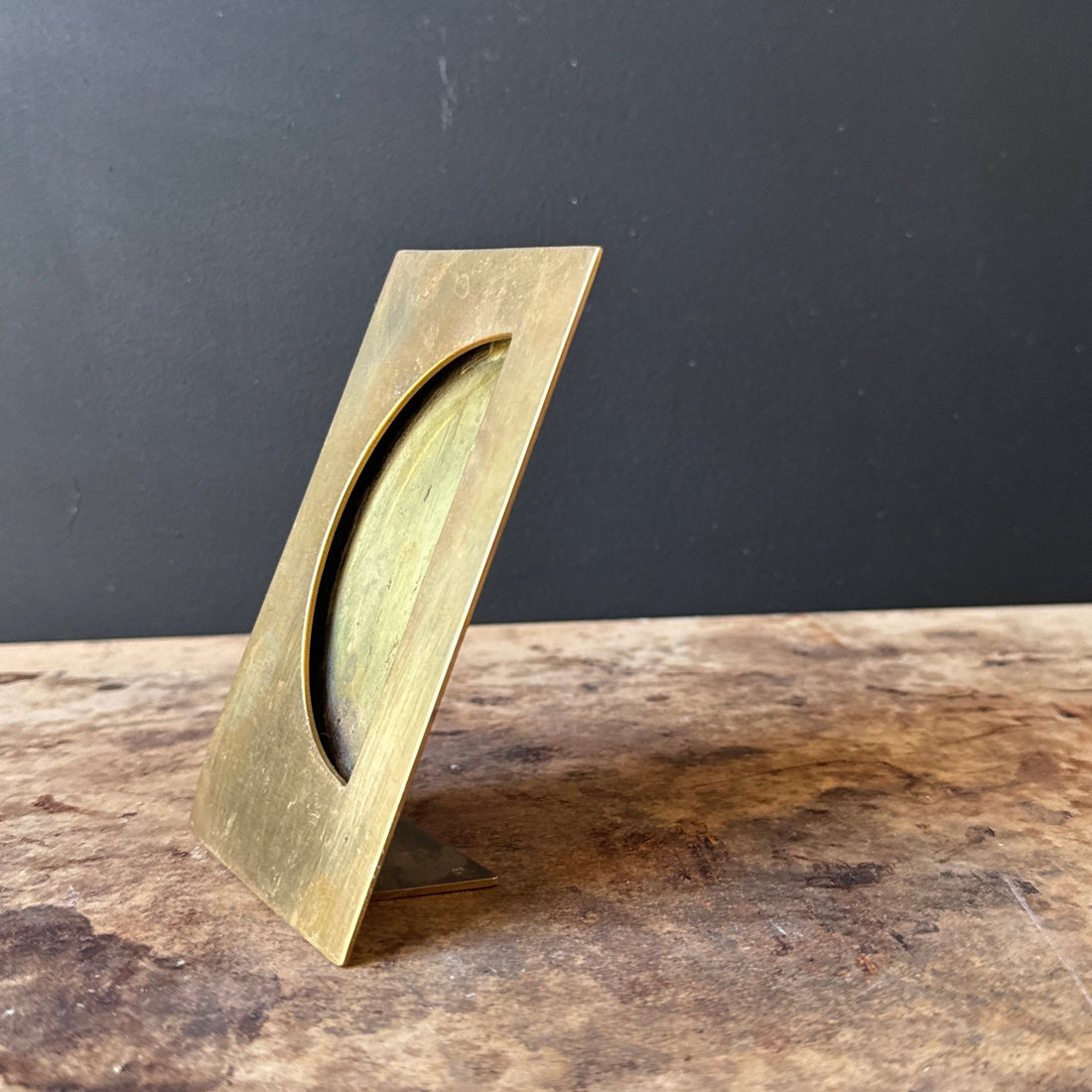 Vintage Italian Gabriella Crespi Christian Dior Brass Half Moon Frame - Monte Visión