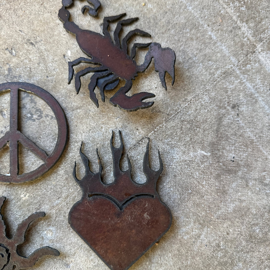 Vintage Metal Torch-Cut Southwest Magnets- Set of 4 - Monte Visión