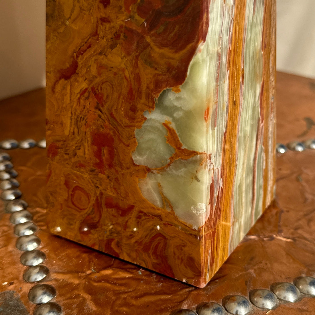 Vintage Onyx Stone Obelisk - Monte Visión