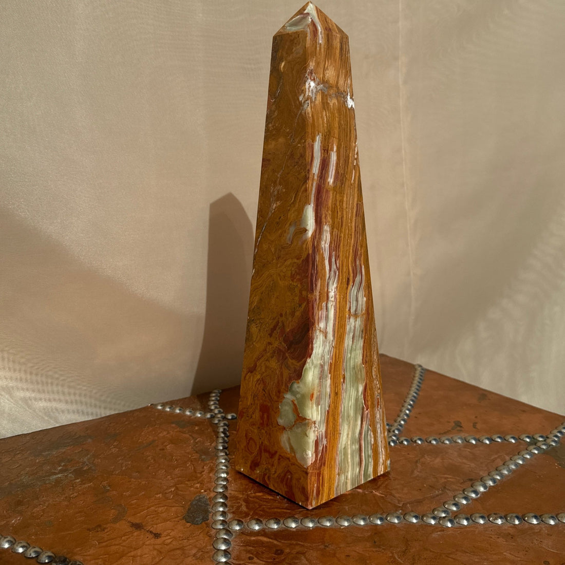 Vintage Onyx Stone Obelisk - Monte Visión