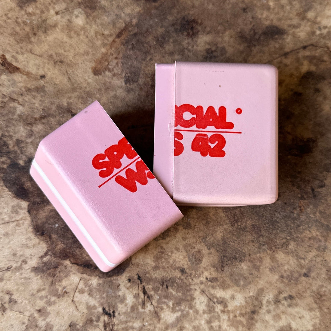 Vintage Plastic Pop Art Eraser Stash Box - Monte Visión