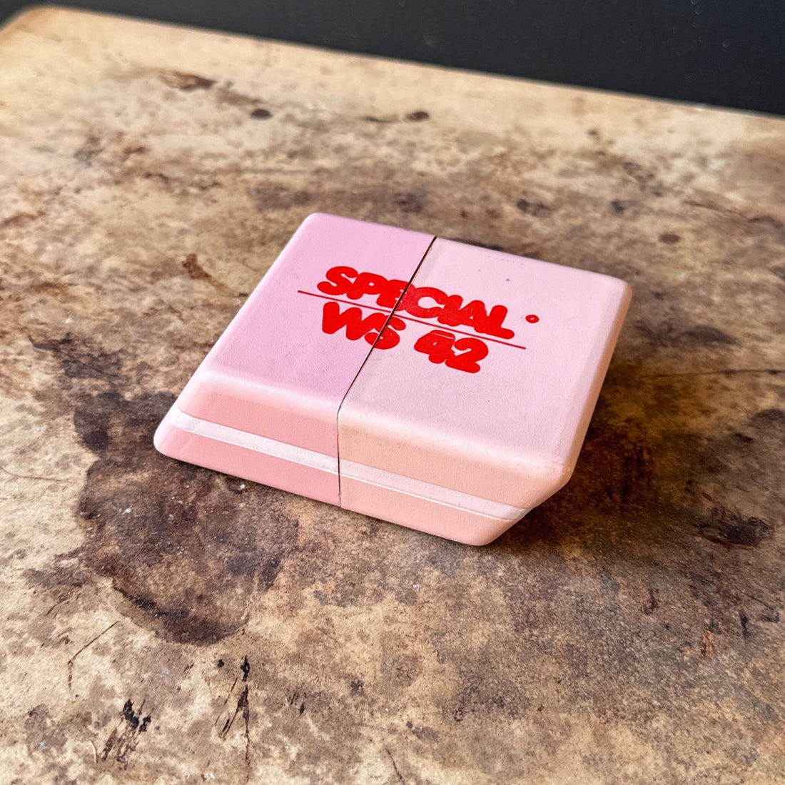 Vintage Plastic Pop Art Eraser Stash Box - Monte Visión