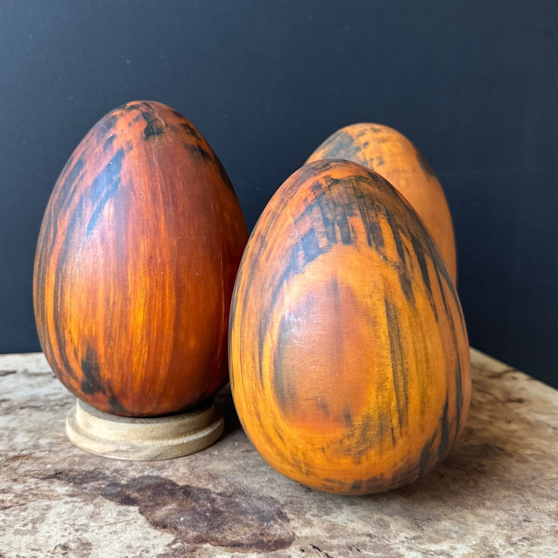 Vintage Ron Kent Wood Egg Forms - Monte Visión