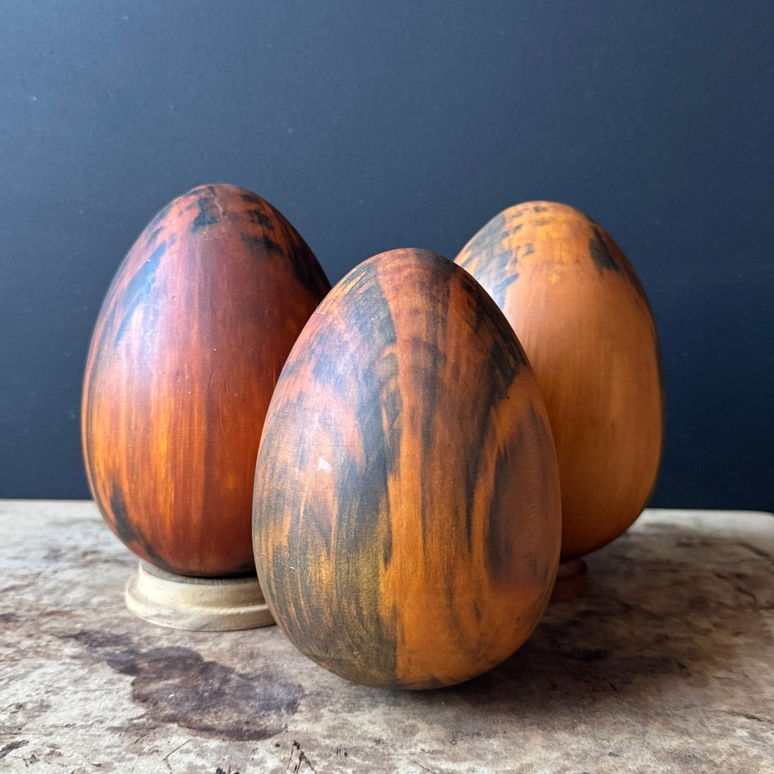 Vintage Ron Kent Wood Egg Forms - Monte Visión
