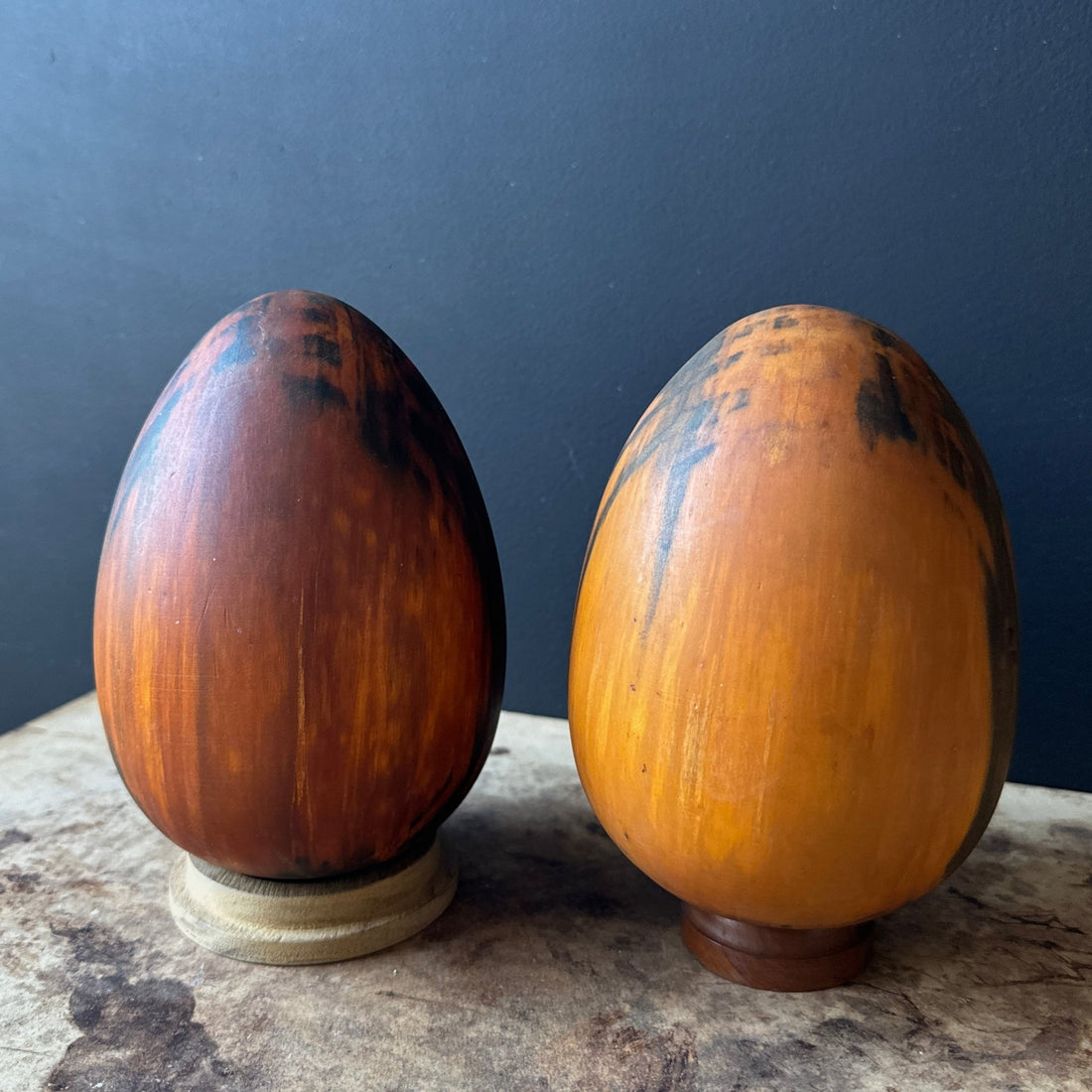 Vintage Ron Kent Wood Egg Forms - Monte Visión