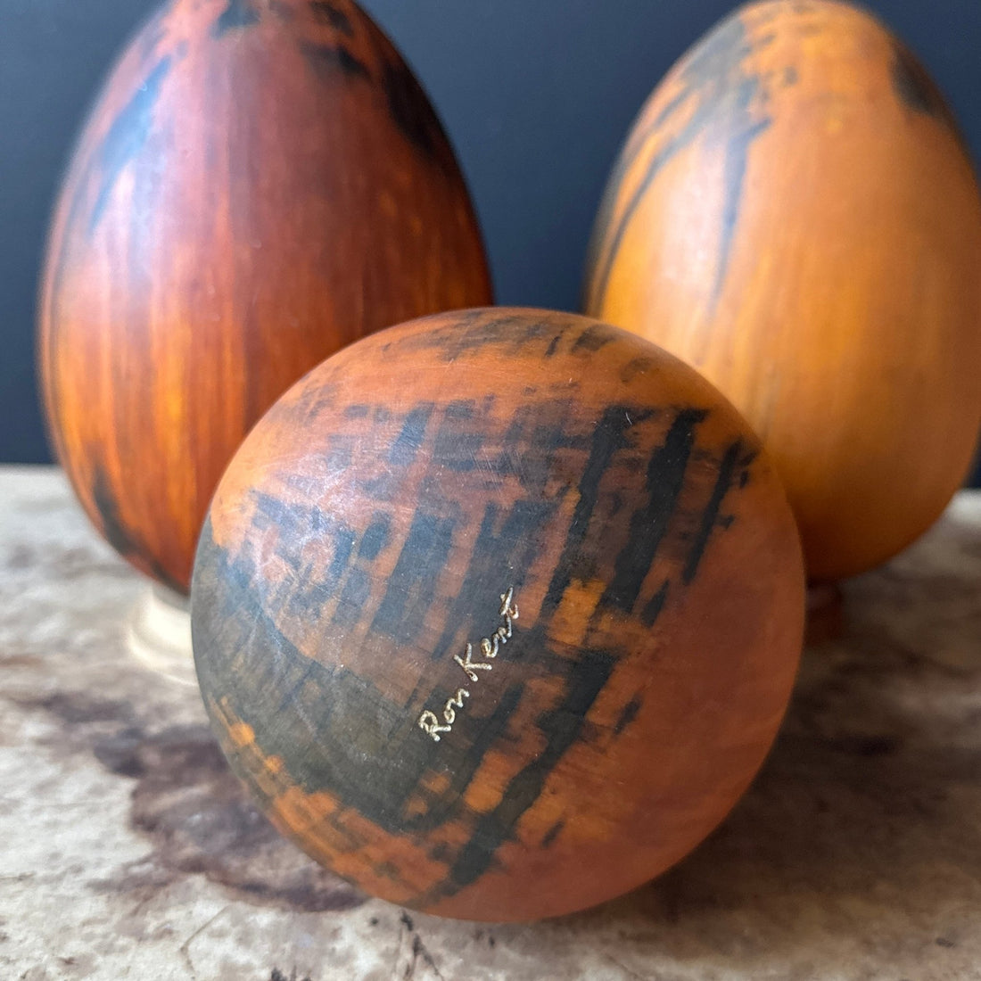 Vintage Ron Kent Wood Egg Forms - Monte Visión