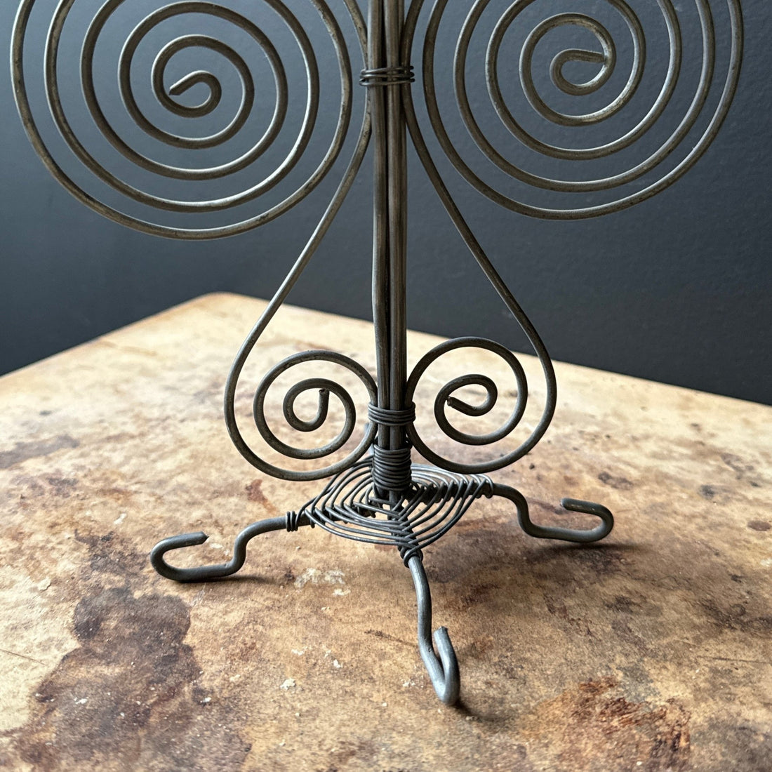 Vintage Spiral Wire Double Candlestick - Monte Visión