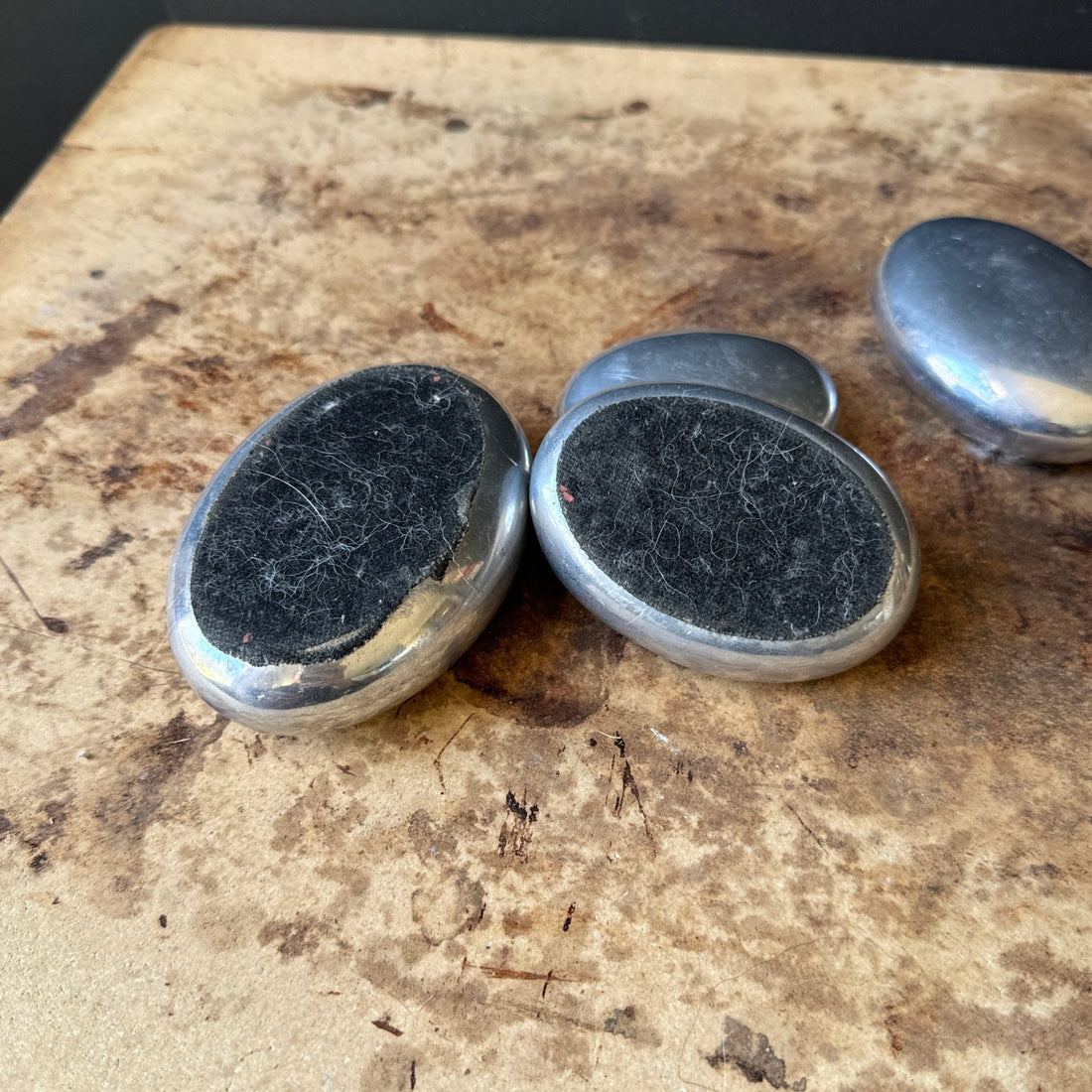 Vintage Stainless Steel Decorative Pebbles- Set of 4 - Monte Visión