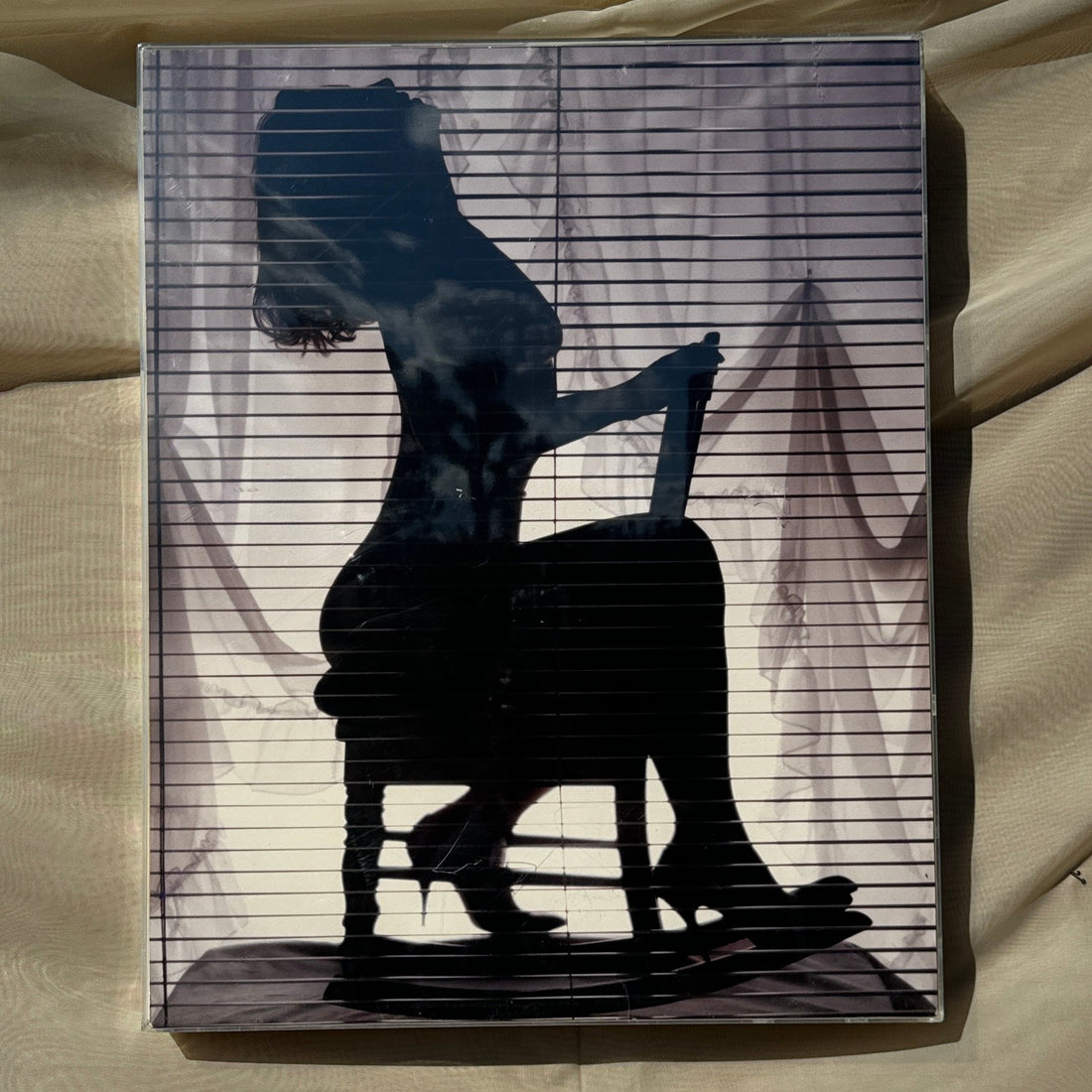 1980's Nude Woman In Rocking Chair Silhouette Photo - Monte Visión