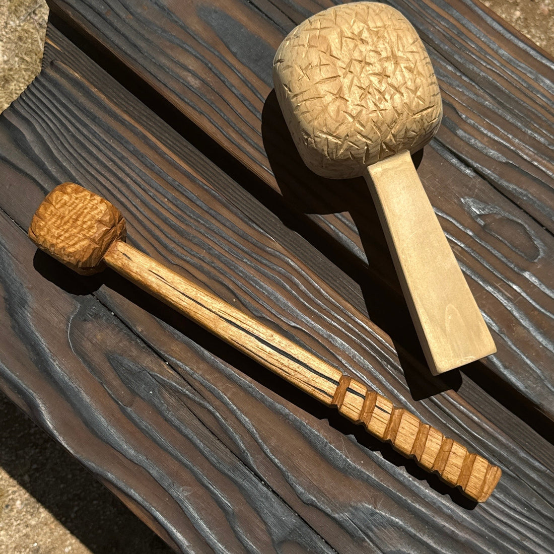 Artist-Made Carved Mallet Objects - Monte Visión