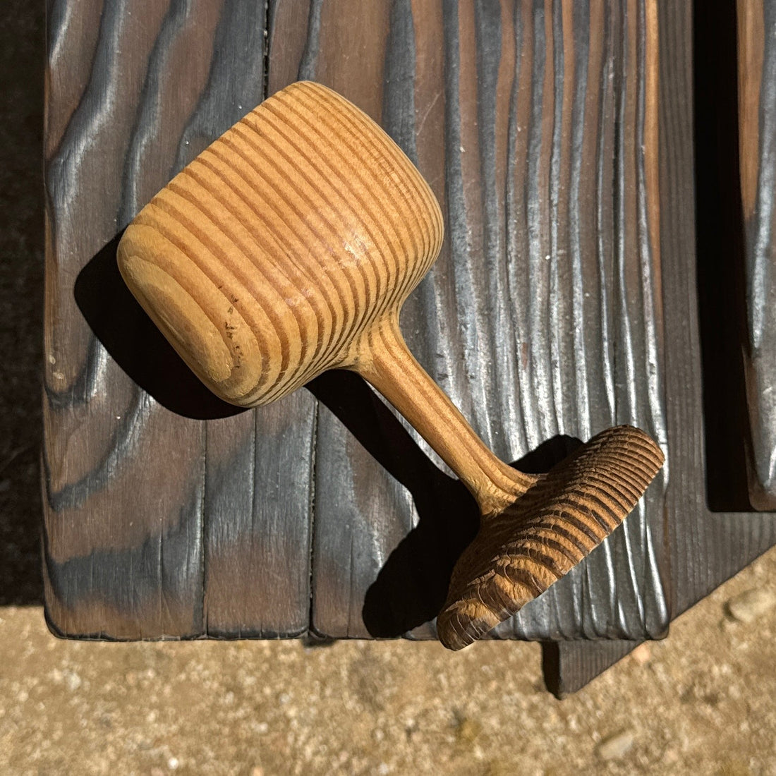 Artist-Made Carved Wood Goblet - Monte Visión