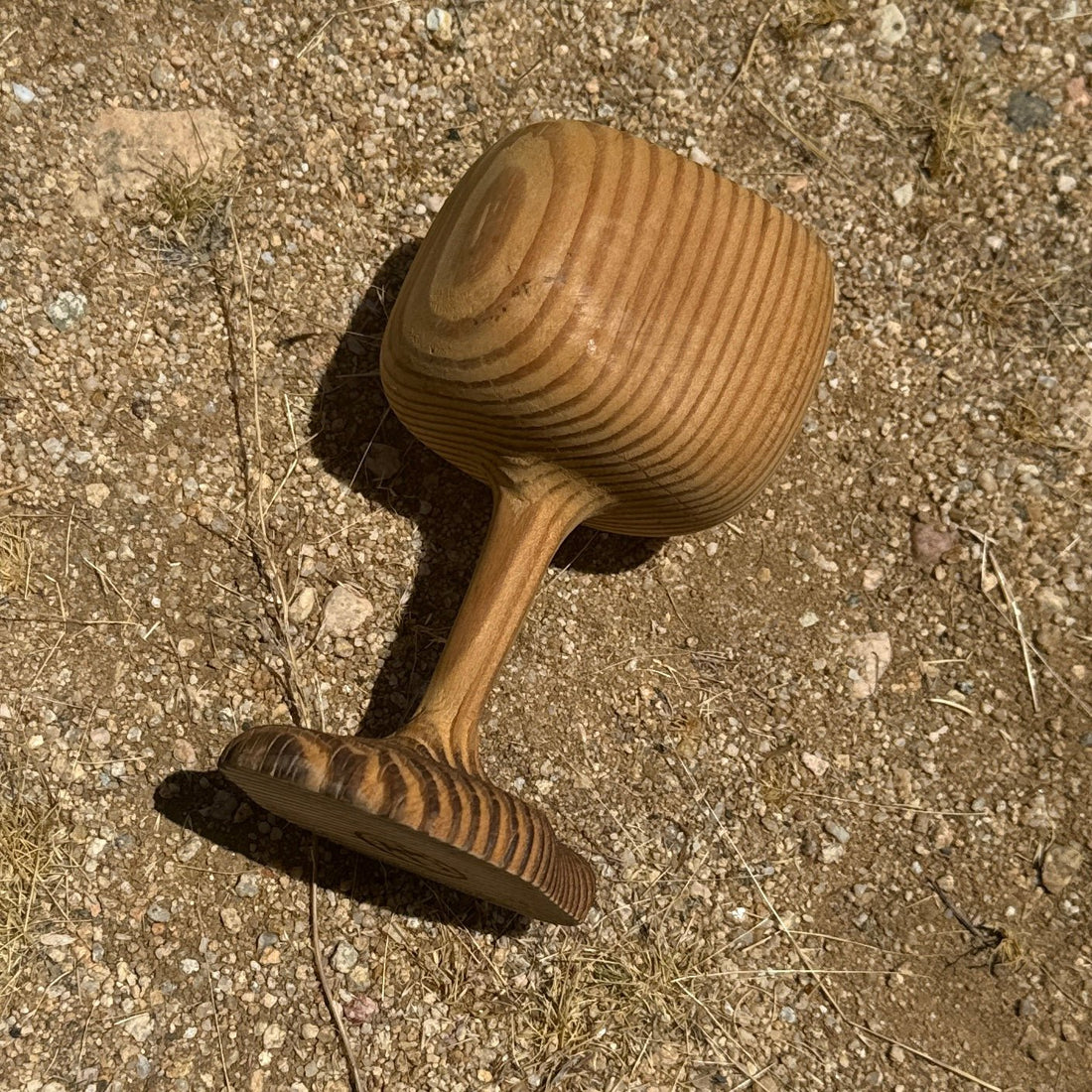 Artist-Made Carved Wood Goblet - Monte Visión