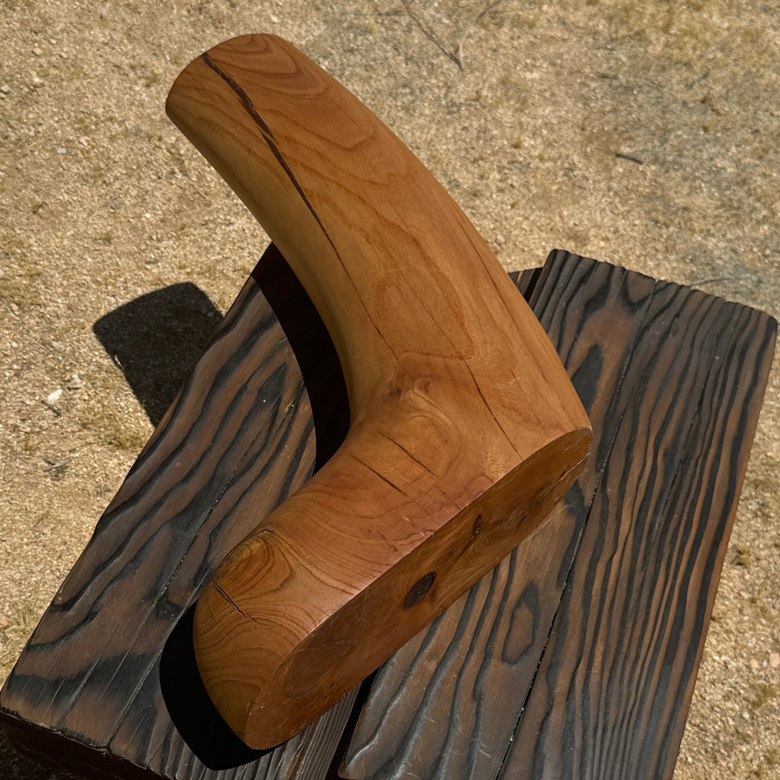 Artist-Made Oversized Carved Wood Sculptural Foot & Leg or Boot - Monte Visión