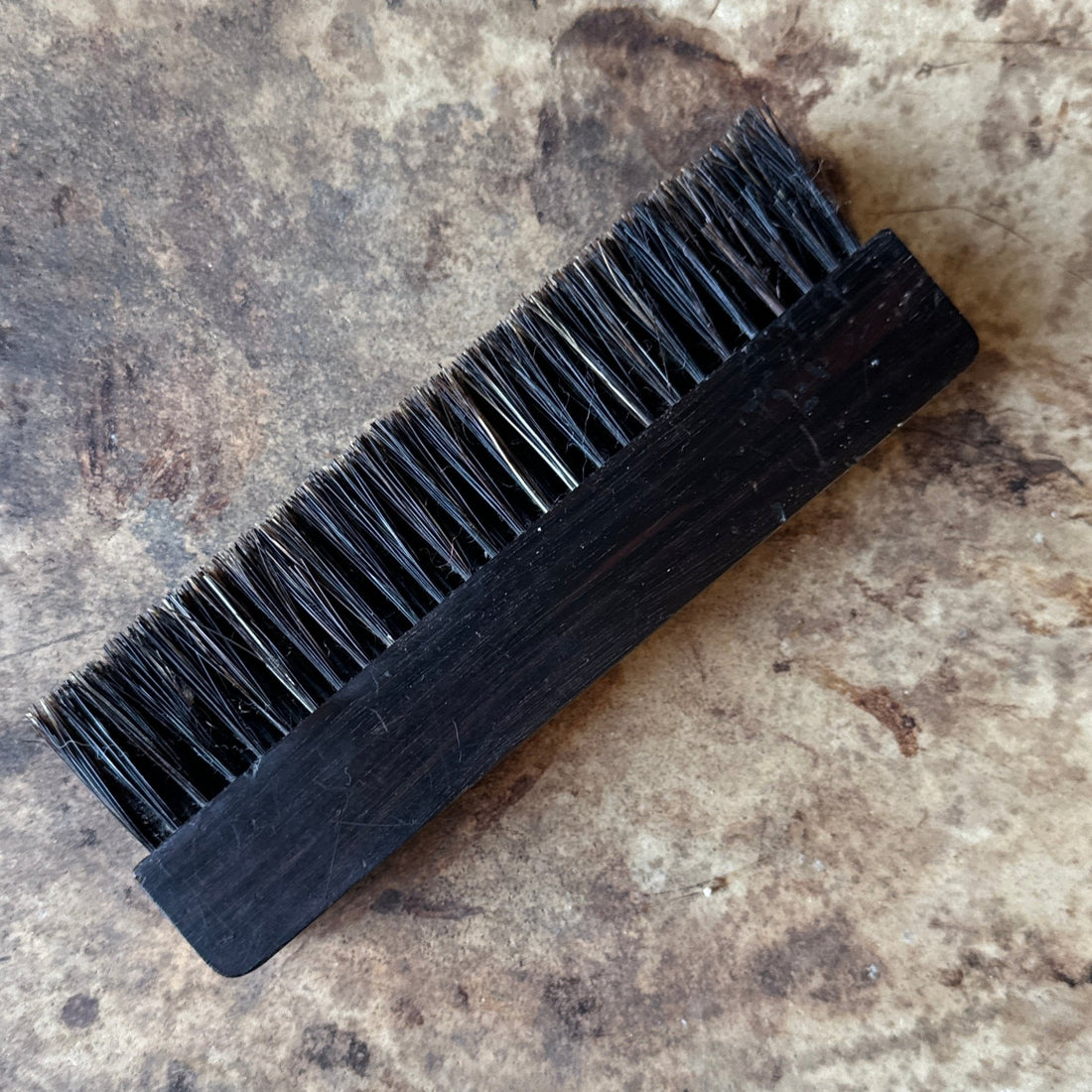 1930's Ebony Wood & Brass Chain Hermes Lint Brush - Monte Visión