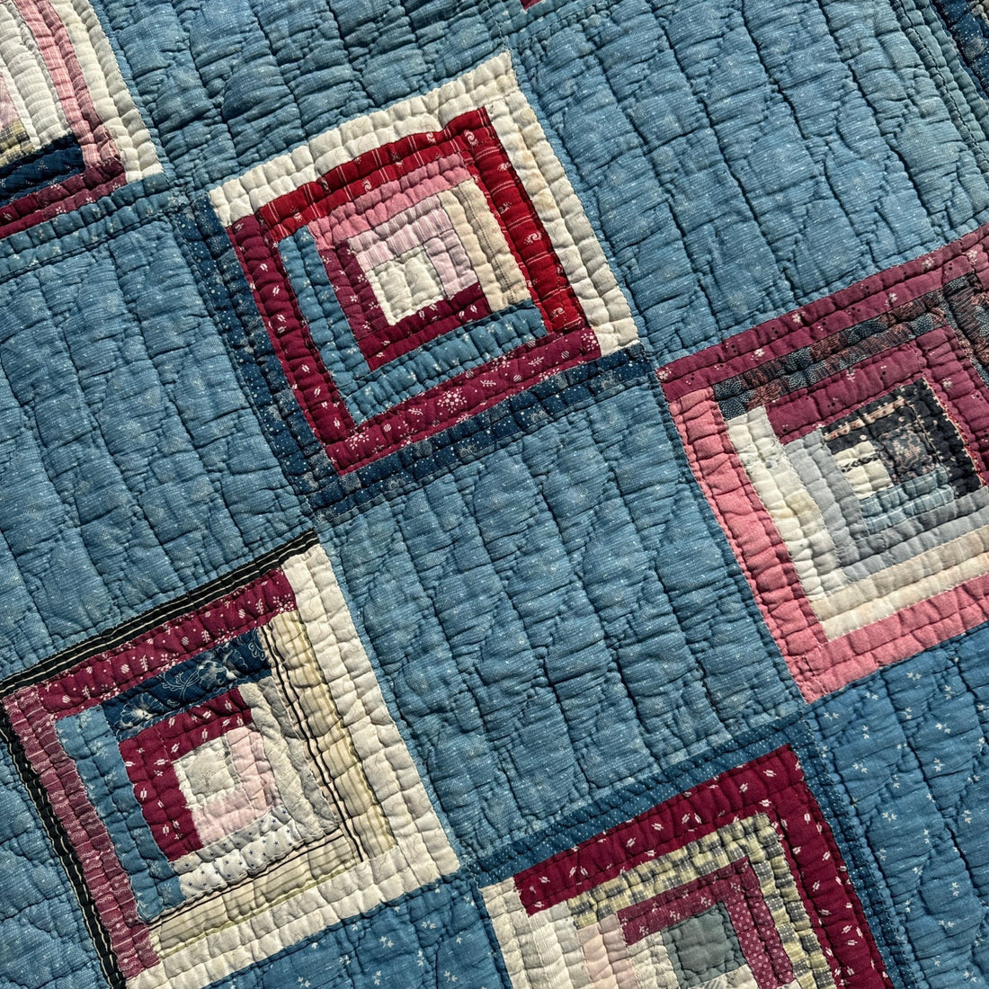 1940's Denim & Bandanna Remnant Quilt - Monte Visión