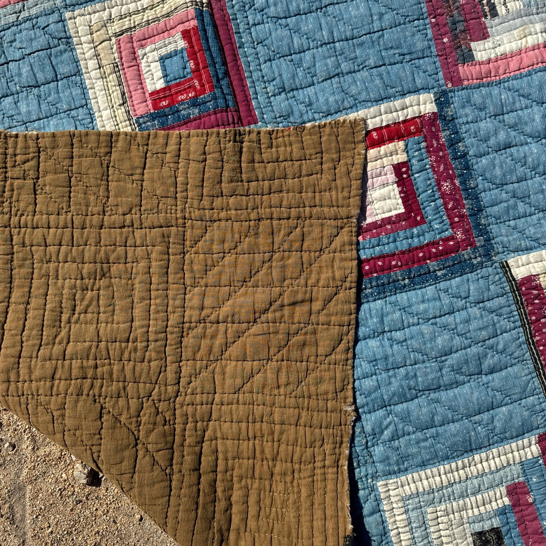 1940's Denim & Bandanna Remnant Quilt - Monte Visión