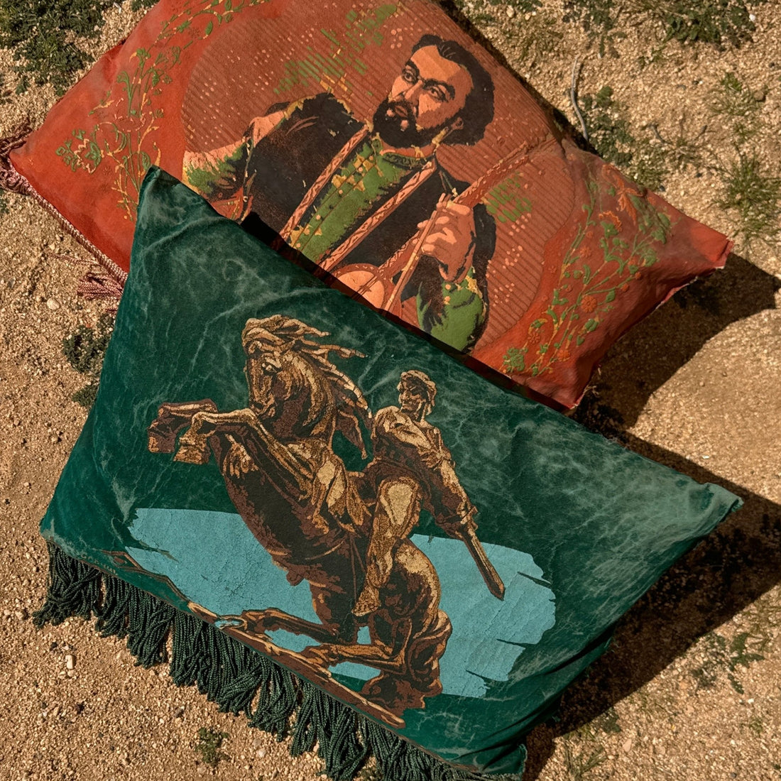 1950's Spanish Throw Pillows- Set of 2 - Monte Visión