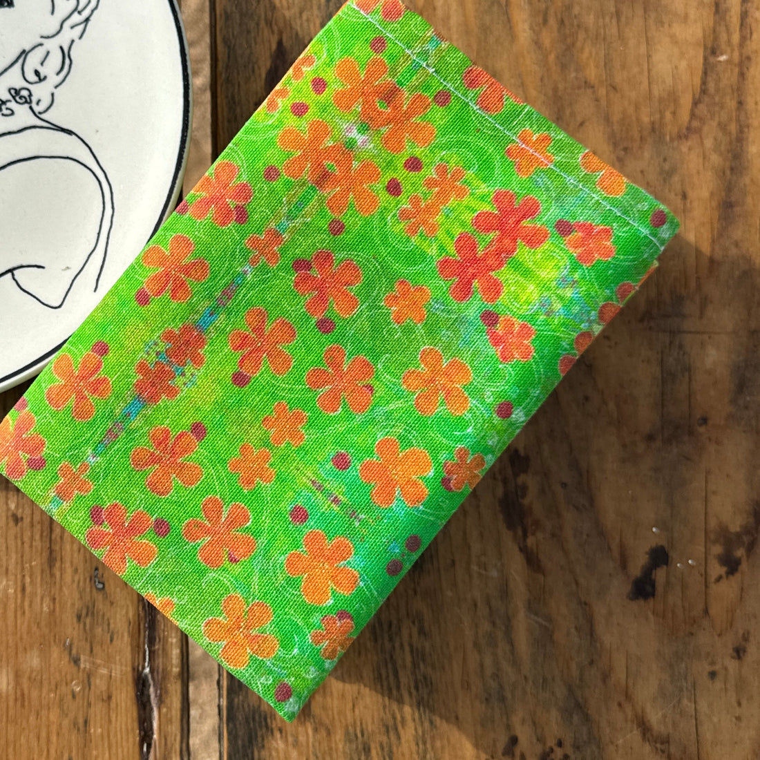 1960's Lime Green Flower Napkins- Set of 6 - Monte Visión