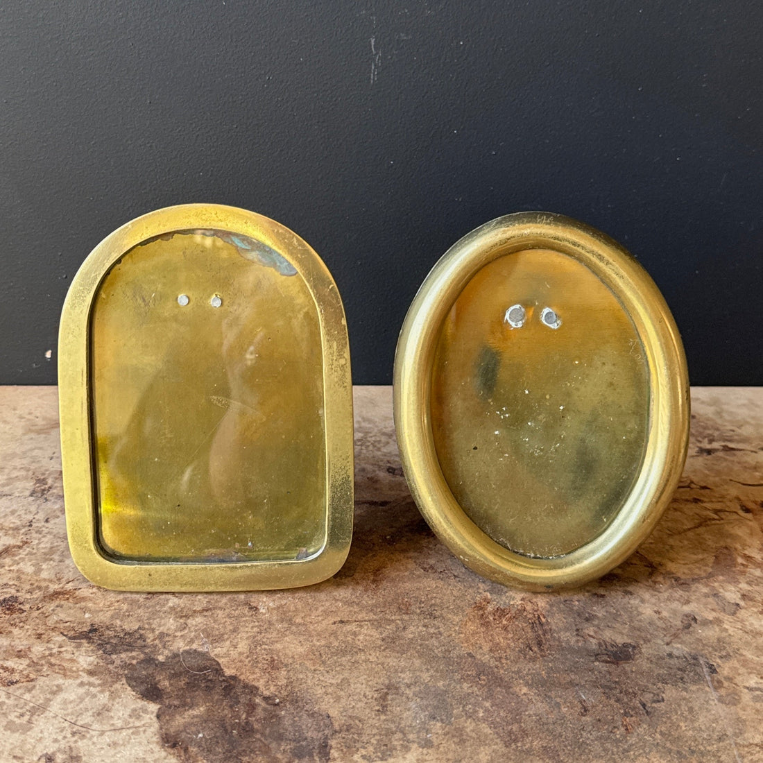 1960's Solid Brass Picture Frames- Set of 2 - Monte Visión