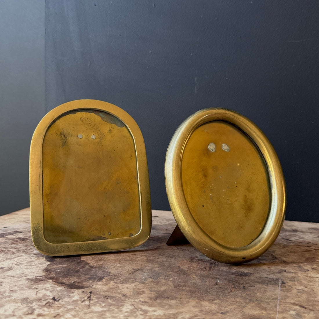 1960's Solid Brass Picture Frames- Set of 2 - Monte Visión