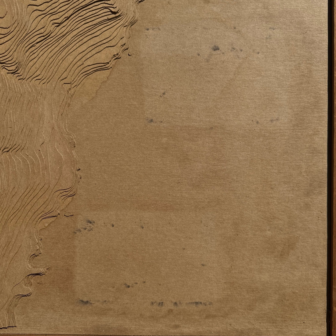 1970's Hand-Cut Cardboard Layered Topography Map Wall Art - Monte Visión