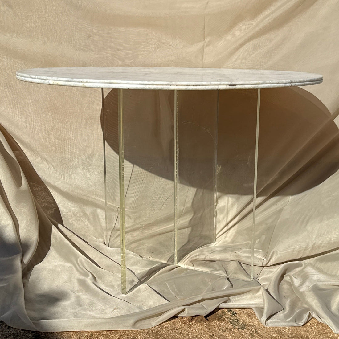 1970's Lucite & Marble Dinette Table - Monte Visión