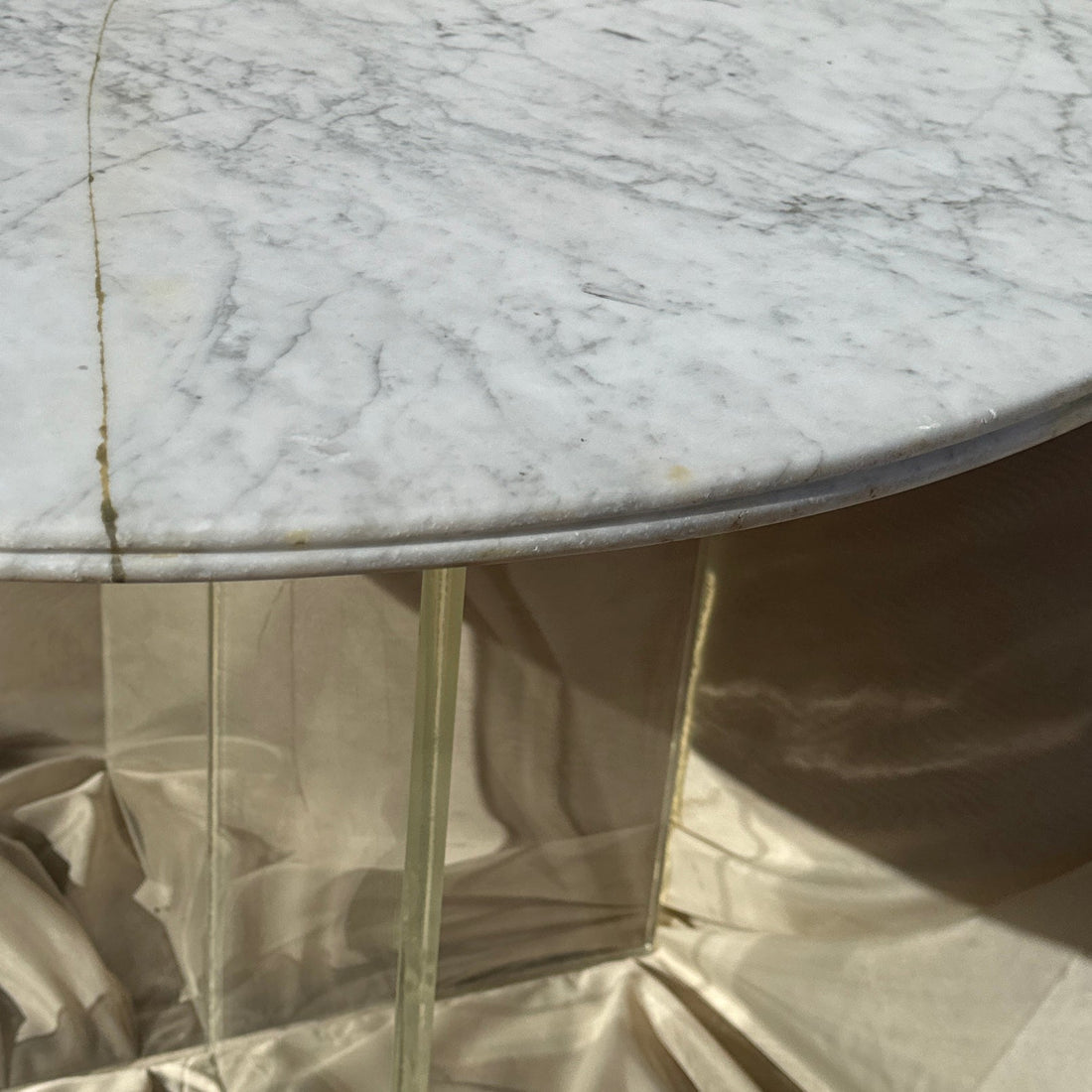 1970's Lucite & Marble Dinette Table - Monte Visión