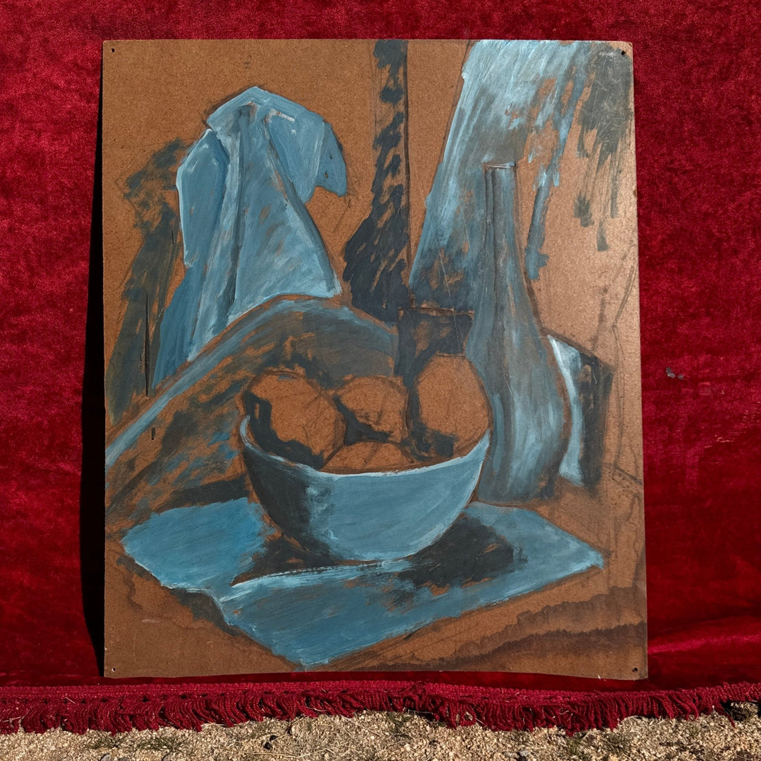 1970's Unfinished Blues Kitchen Still Life - Monte Visión