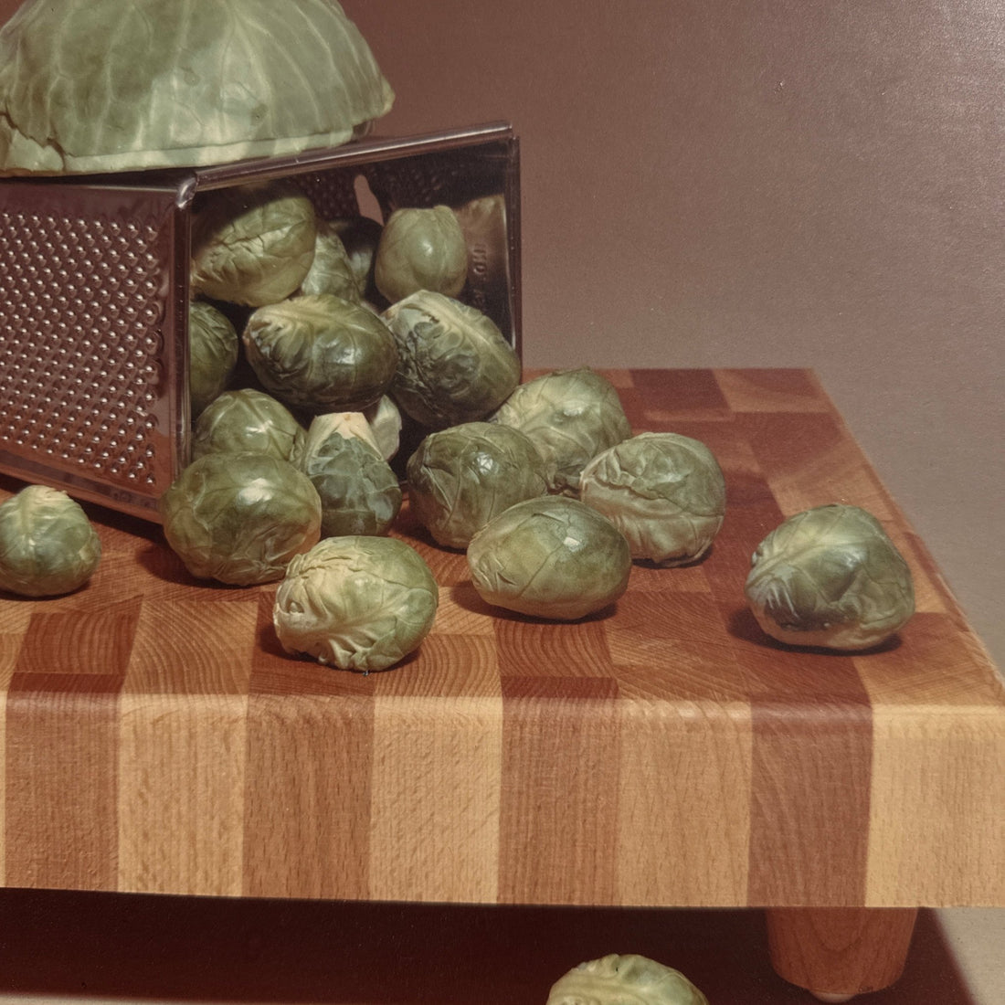 1980's Brussel Sprouts & Cabbage Photo Art - Monte Visión