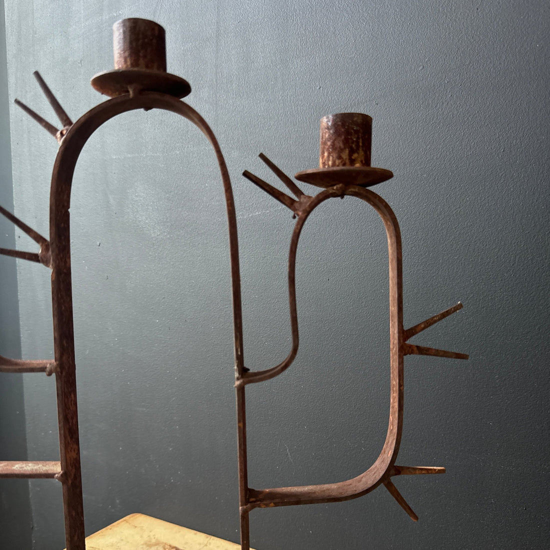 1980's Rusty Cactus Candelabra - Monte Visión