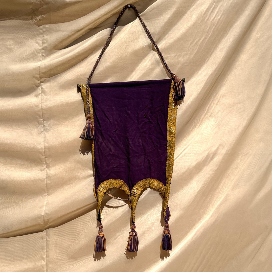 Antique Spanish Purple Heraldry Banner - Monte Visión