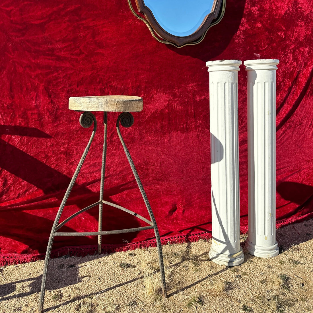 Architectural Salvage Painted Columns- Set of 2 - Monte Visión