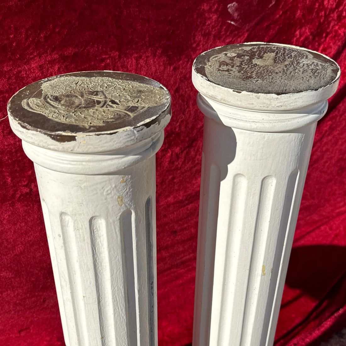 Architectural Salvage Painted Columns- Set of 2 - Monte Visión