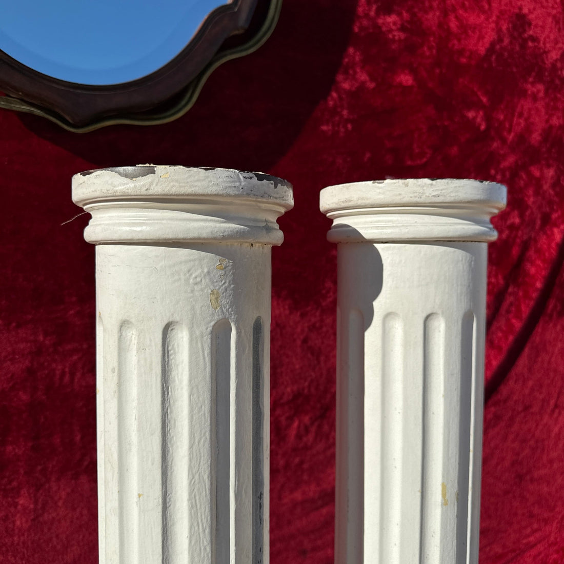 Architectural Salvage Painted Columns- Set of 2 - Monte Visión