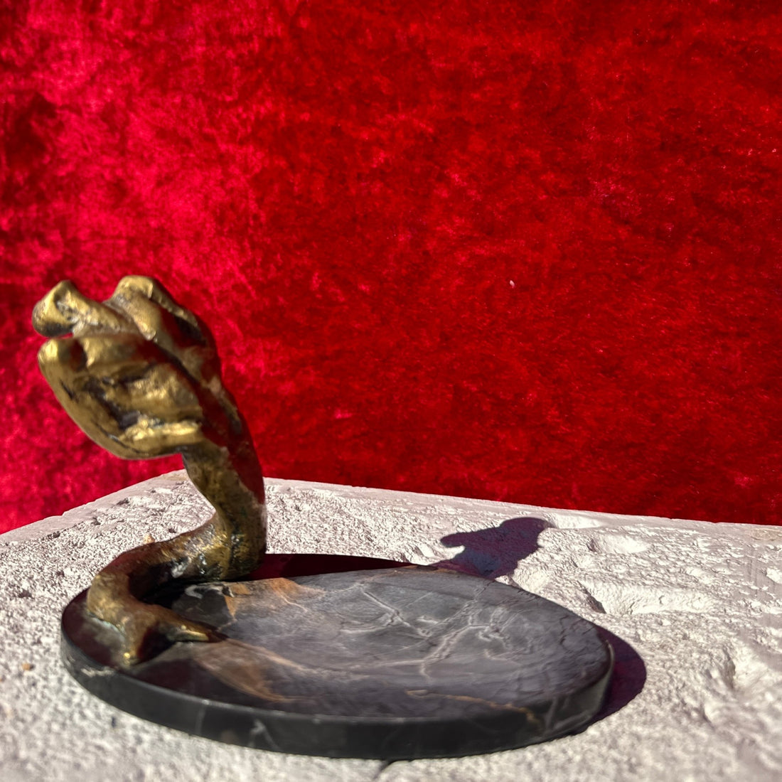 Art Deco Bronze & Marble Merman Soap Dish - Monte Visión