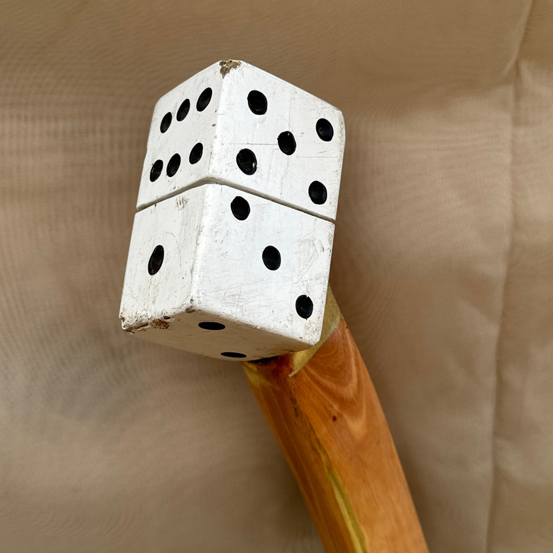 Artist-Made Carved Dice Walking Stick - Monte Visión