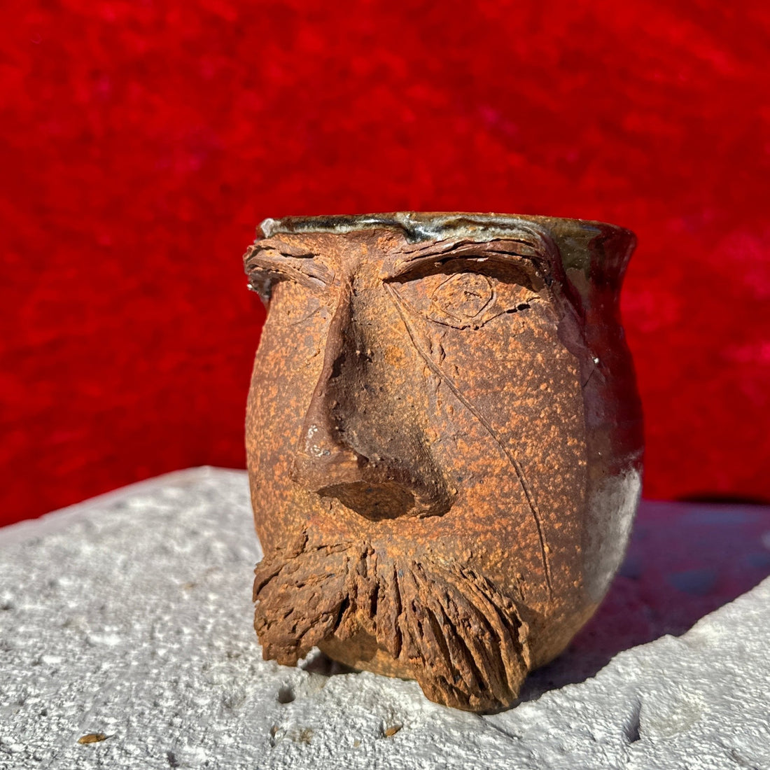 Artist-Made Mustache Man Single Mug - Monte Visión