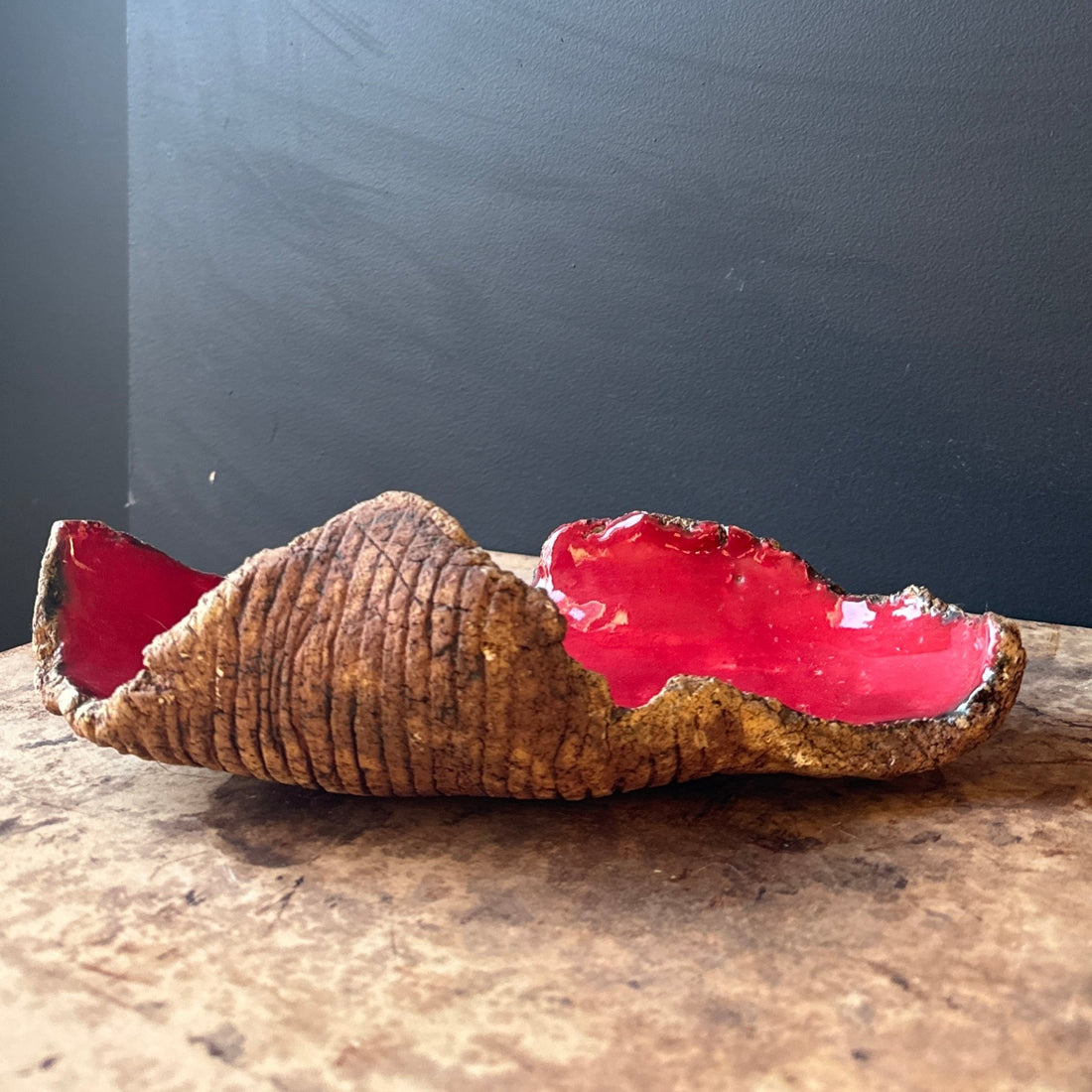 Artist Made Red Slab Ceramic Catchall - Monte Visión