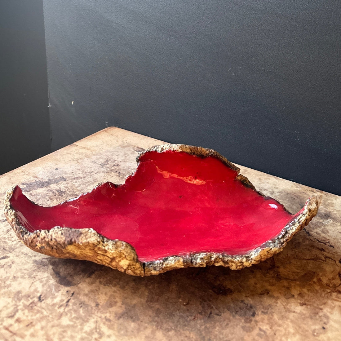 Artist Made Red Slab Ceramic Catchall - Monte Visión