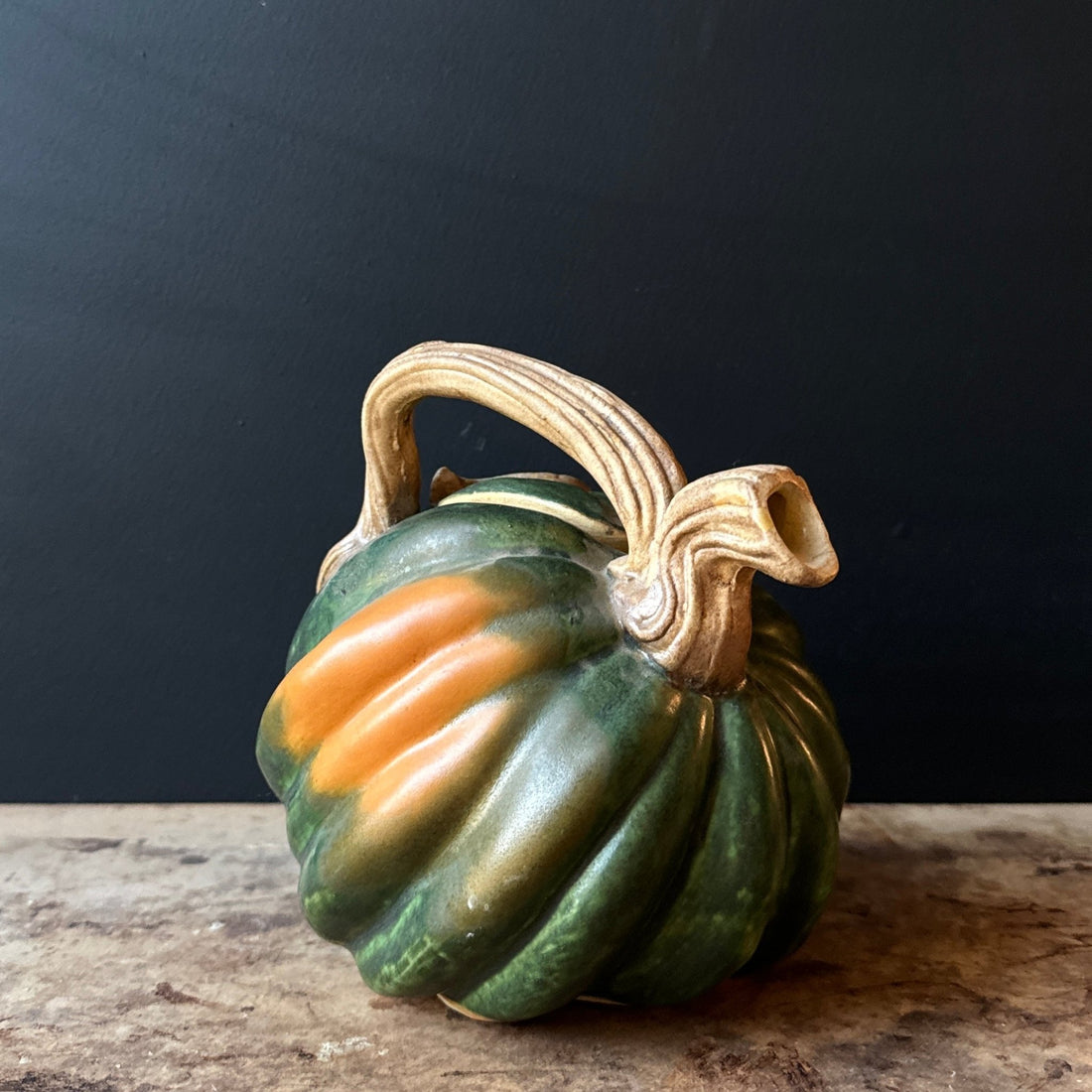 Artist-Made Vintage Ceramic Gourd Tea Pot - Monte Visión