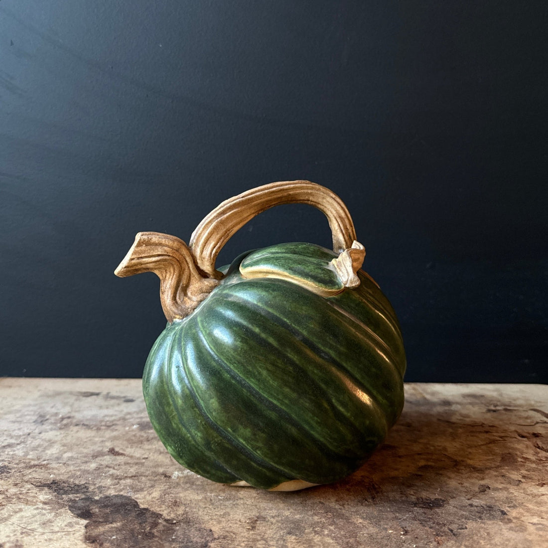 Artist-Made Vintage Ceramic Gourd Tea Pot - Monte Visión