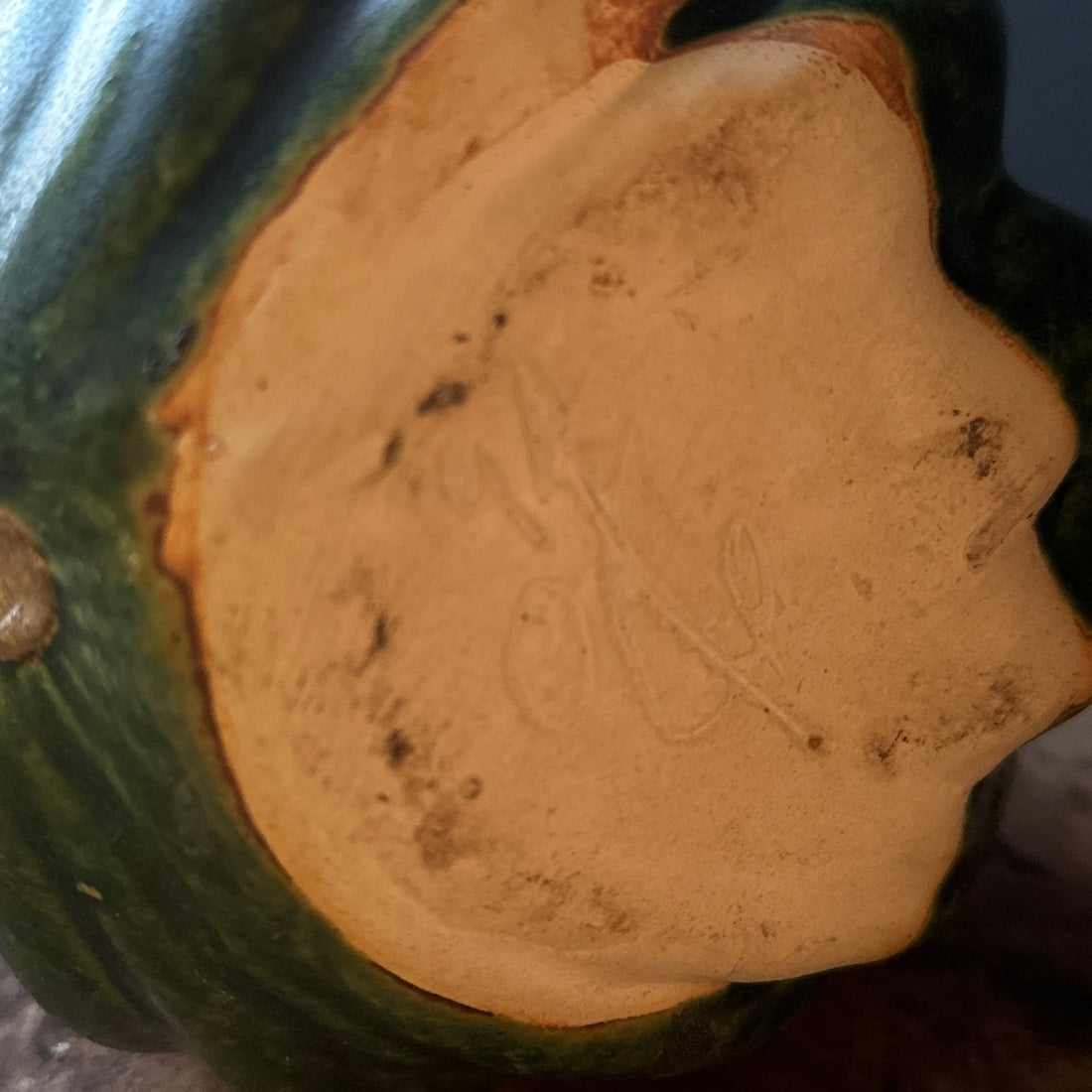 Artist-Made Vintage Ceramic Gourd Tea Pot - Monte Visión