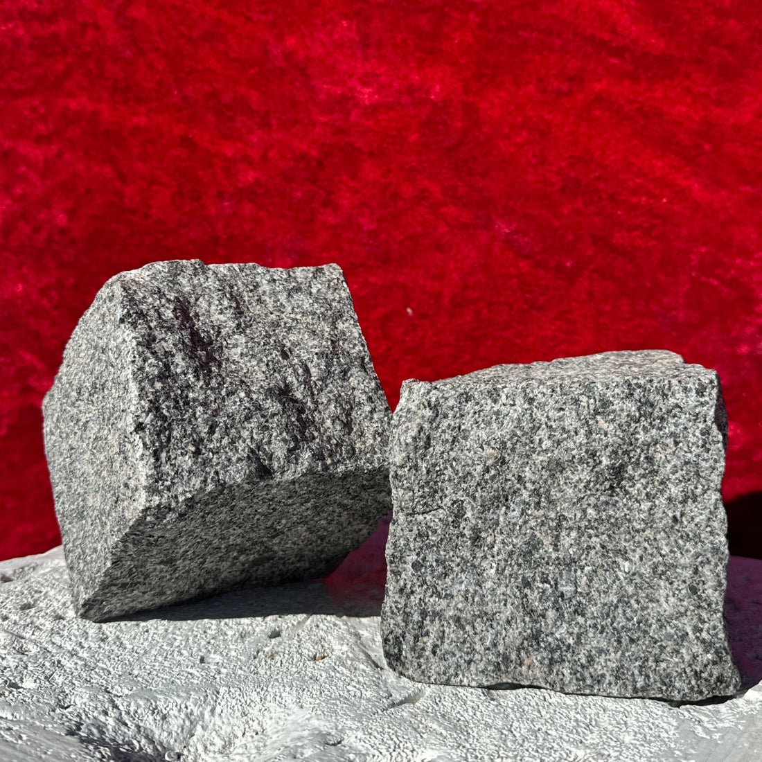 Granite Square Slab Block Bookends - Monte Visión