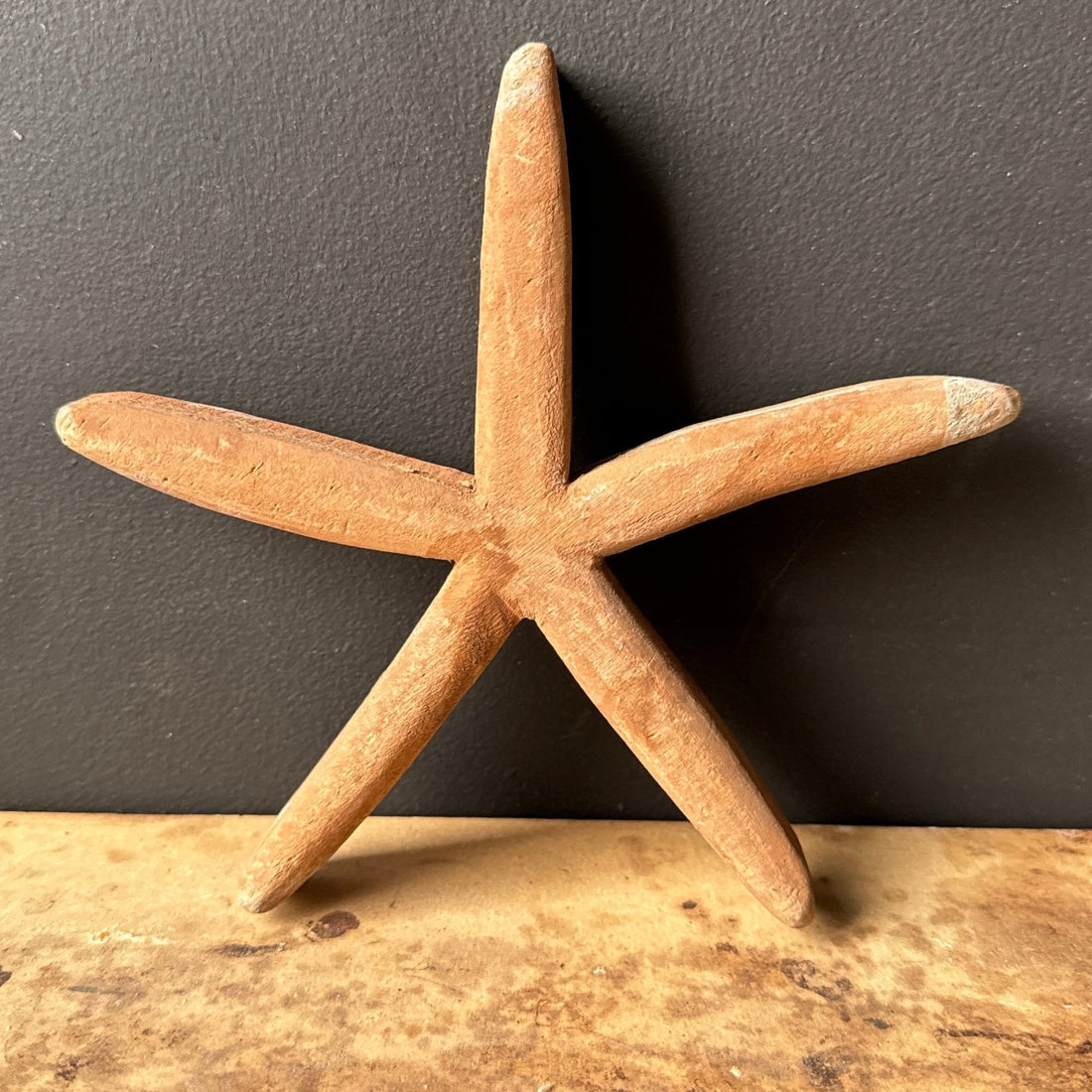Hand-Carved Vintage Raw Wood Starfish - Monte Visión
