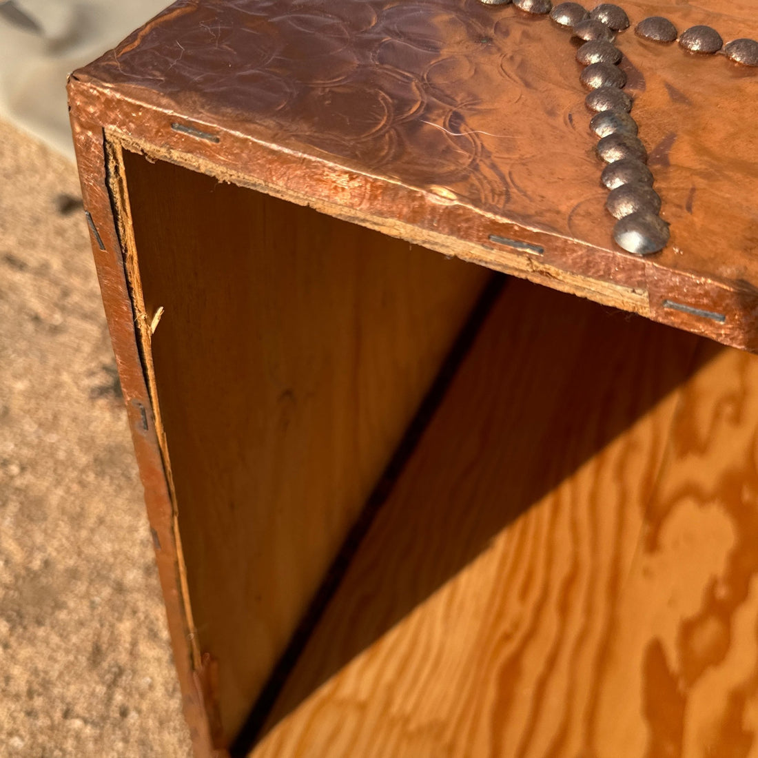 Handmade Postmodern Riveted Copper Side Tables - Monte Visión